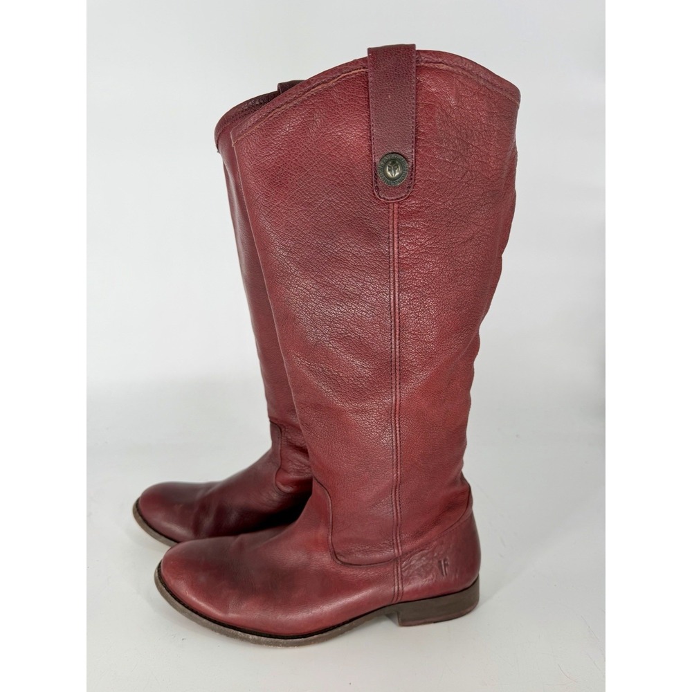 Frye Melissa Button Tall Riding Boots Leather Cognac 10B